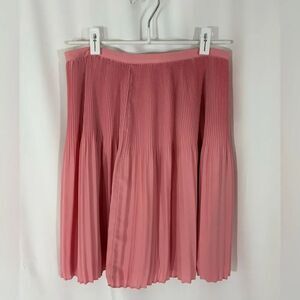 LOFT Soft Pleated Peachy Pink Flare Skirt